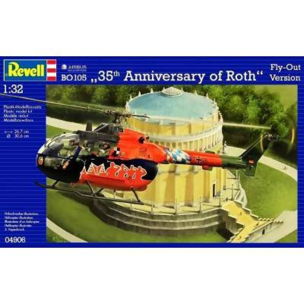Сборная модель Revell Ударный вертолет BO 105 35th Anniversary of Roth 1:32 (4906) Сборная модель Revell Ударный вертолет BO 105 35th Anniversary of Roth 1:32 (4906)