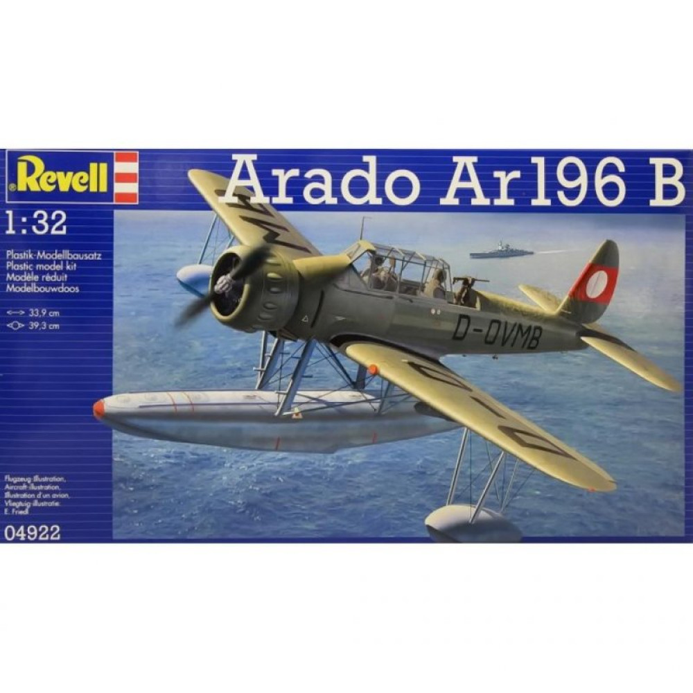 Сборная модель Revell Гидросамолёт-разведчик Arado Ar196B 1:32 (4922) Сборная модель Revell Гидросамолёт-разведчик Arado Ar196B 1:32 (4922)