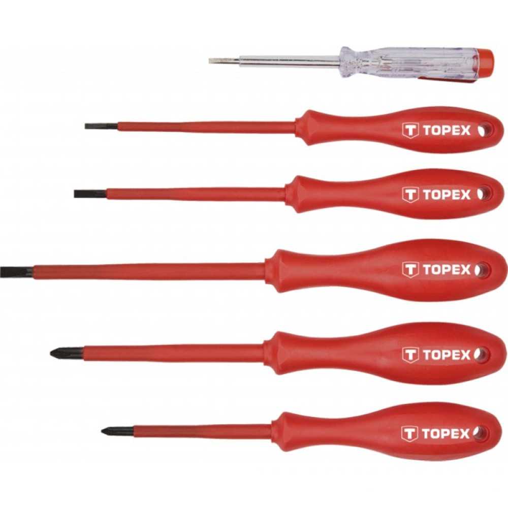 Отвертка Topex 1000 В D155, набор 6 шт.*1 уп. (39D155)
