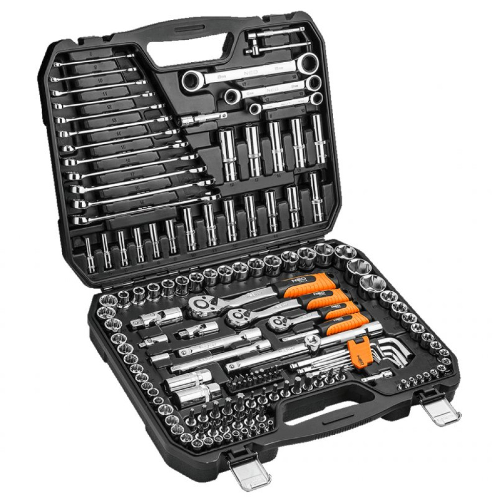 Набір інструментів Neo Tools торцевых головок 150 шт., 1, 4, 3, 1/2 