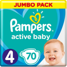 Подгузник Pampers Active Baby Maxi Размер 4 (9-14 кг), 70 шт. (8001090948250) Подгузник Pampers Active Baby Maxi Размер 4 (9-14 кг), 70 шт. (8001090948250)