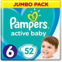 Підгузок Pampers Active Baby Extra Large Размер 6 (13-18 кг), 52 шт. (8001090948533)