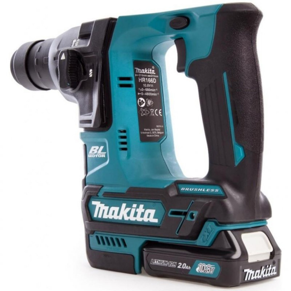 Перфоратор Makita SDS-Plus CXT Slider, 2Аг х 2шт, кейс, аксесуари (HR166DWAE1)