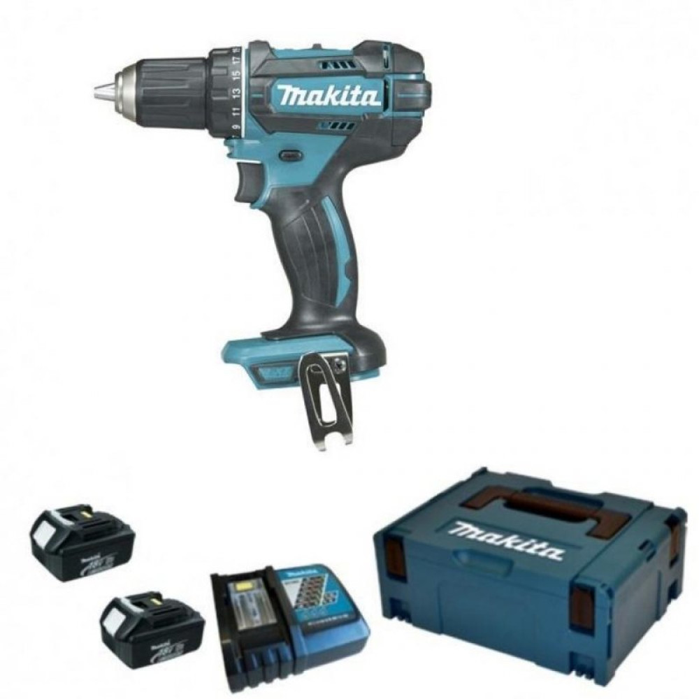 Шуруповерт Makita LXT, 3Аг х 3шт, кейс, 62/36 Нм (DDF482RFE3)