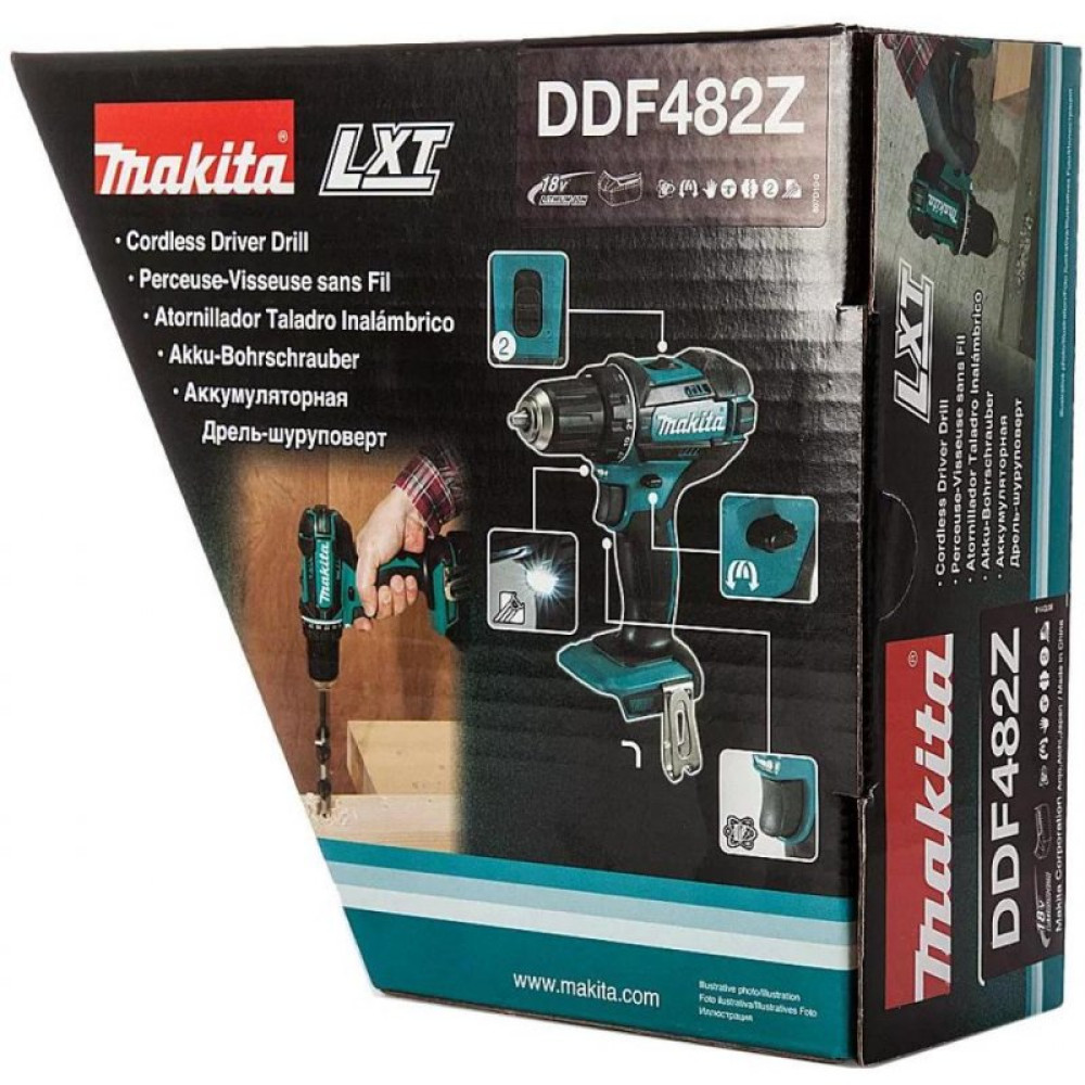 Шуруповерт Makita LXT, 62/36 Нм (без АКБ та БП) (DDF482Z)