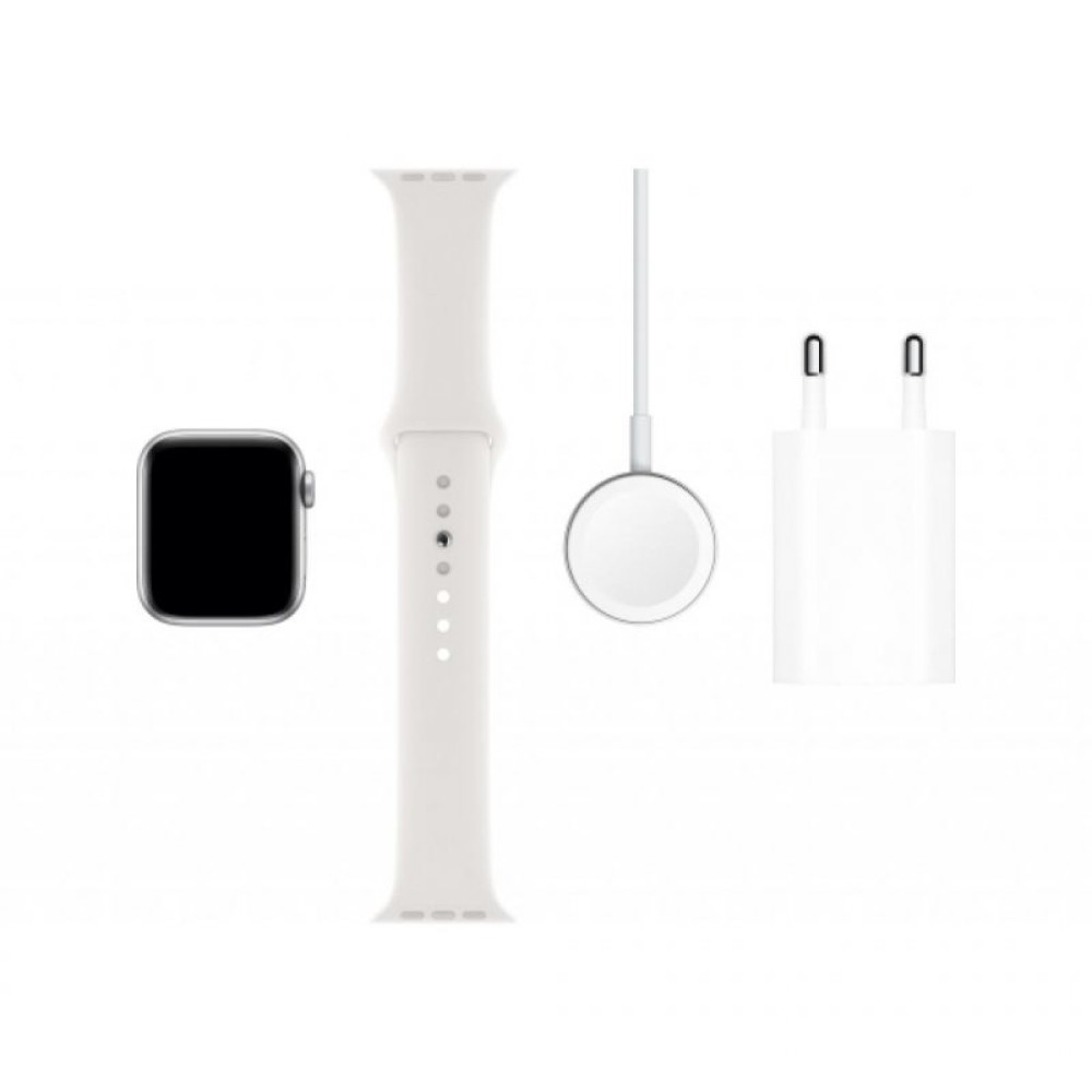 Смарт-часы Apple Watch Series 5 GPS, 40mm Silver Aluminium Case with White Sp (MWV62UL/A)
