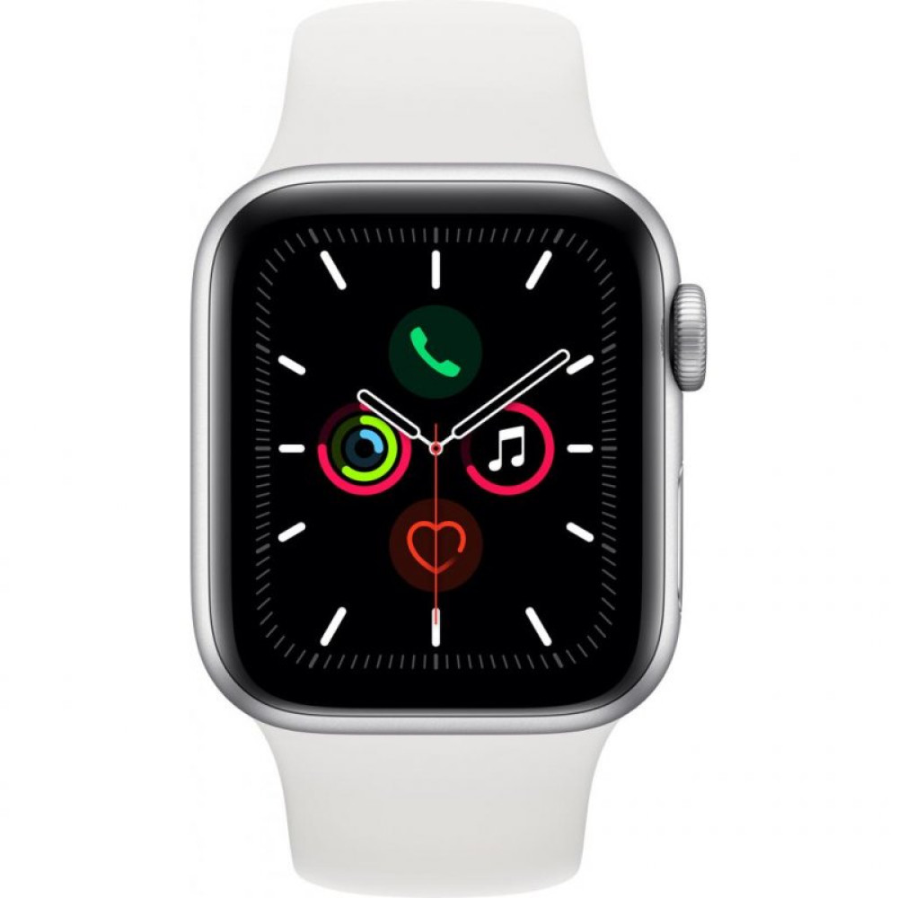Смарт-часы Apple Watch Series 5 GPS, 40mm Silver Aluminium Case with White Sp (MWV62GK/A)