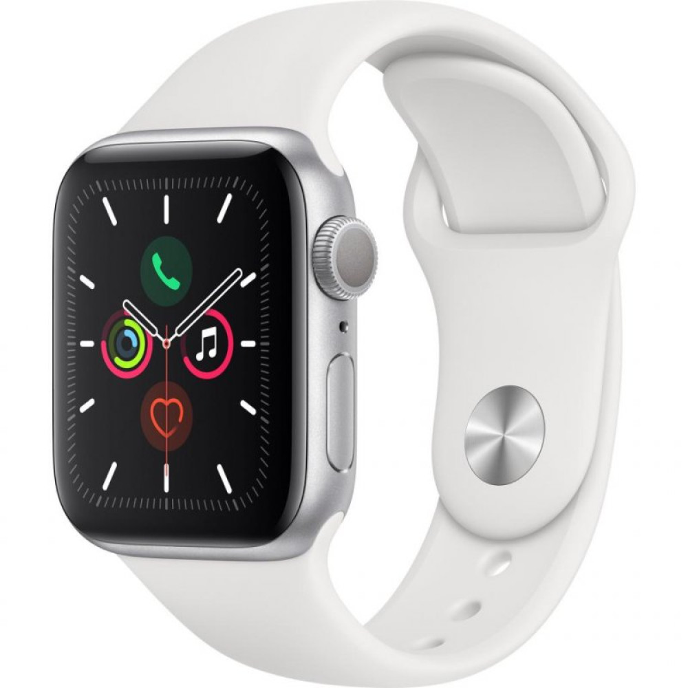 Смарт-часы Apple Watch Series 5 GPS, 40mm Silver Aluminium Case with White Sp (MWV62GK/A)
