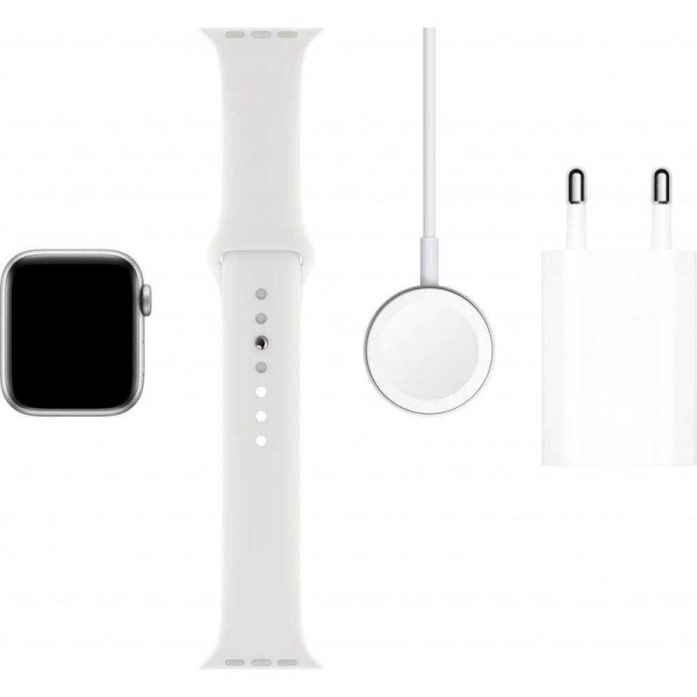 Смарт-часы Apple Watch Series 5 GPS, 40mm Silver Aluminium Case with White Sp (MWV62GK/A)