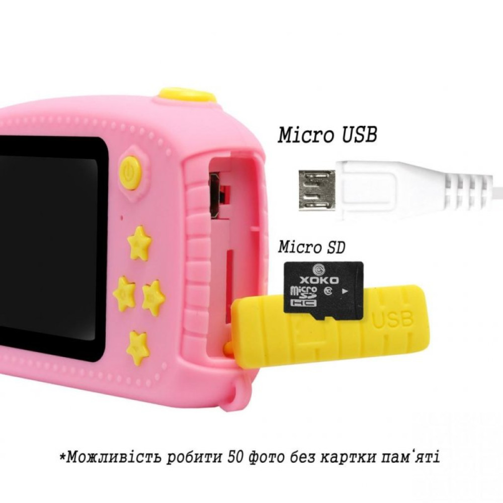 Інтерактивна іграшка XoKo Rabbit Цифровий дитячий фотоапарат рожев (KVR-010-PN)