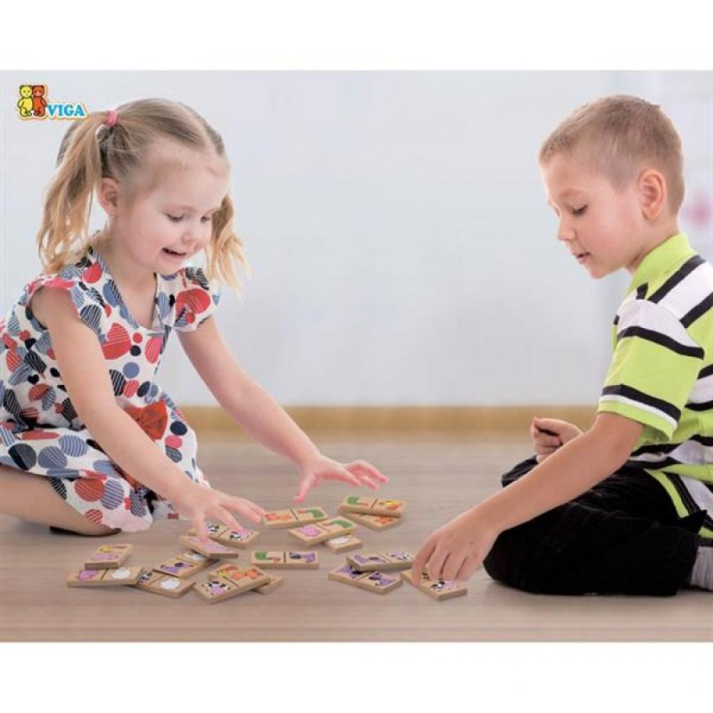 Настільна гра Viga Toys Доміно з звірятами (59622)