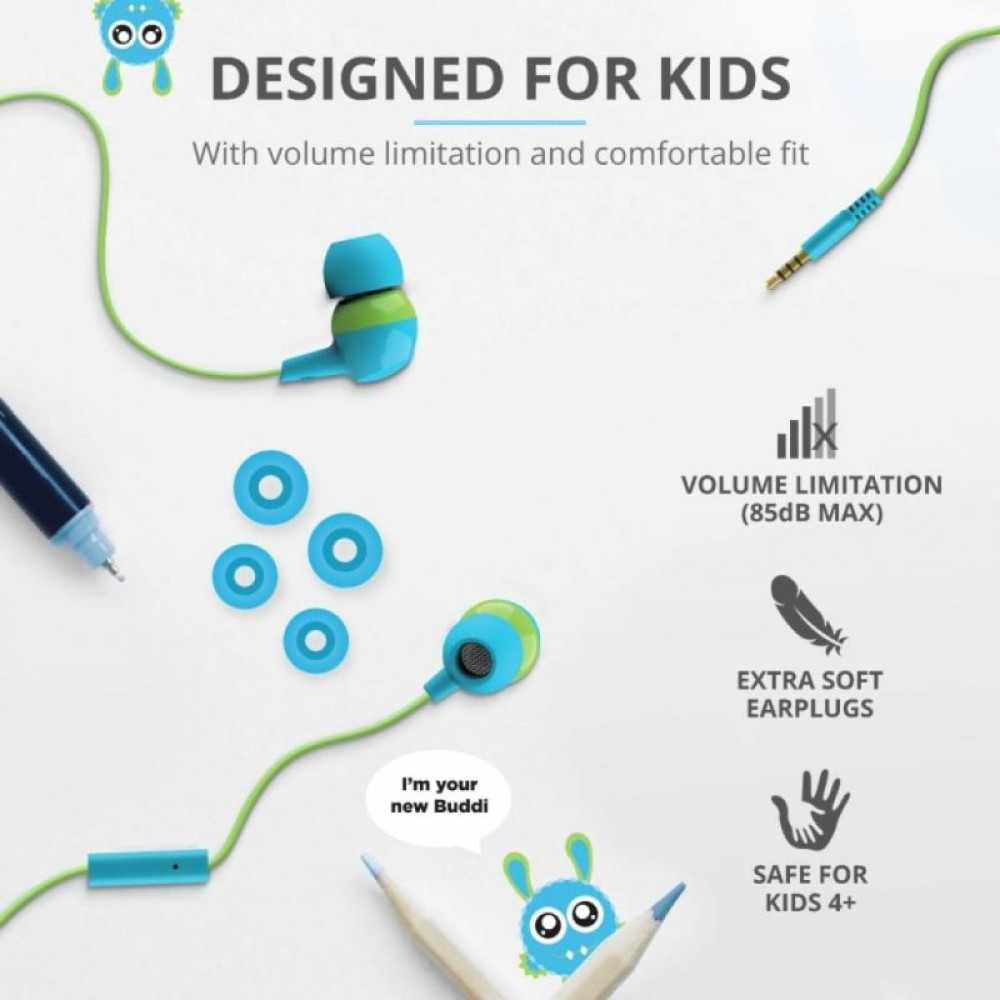 Навушники Trust Buddi Kids Mic Blue (23421)