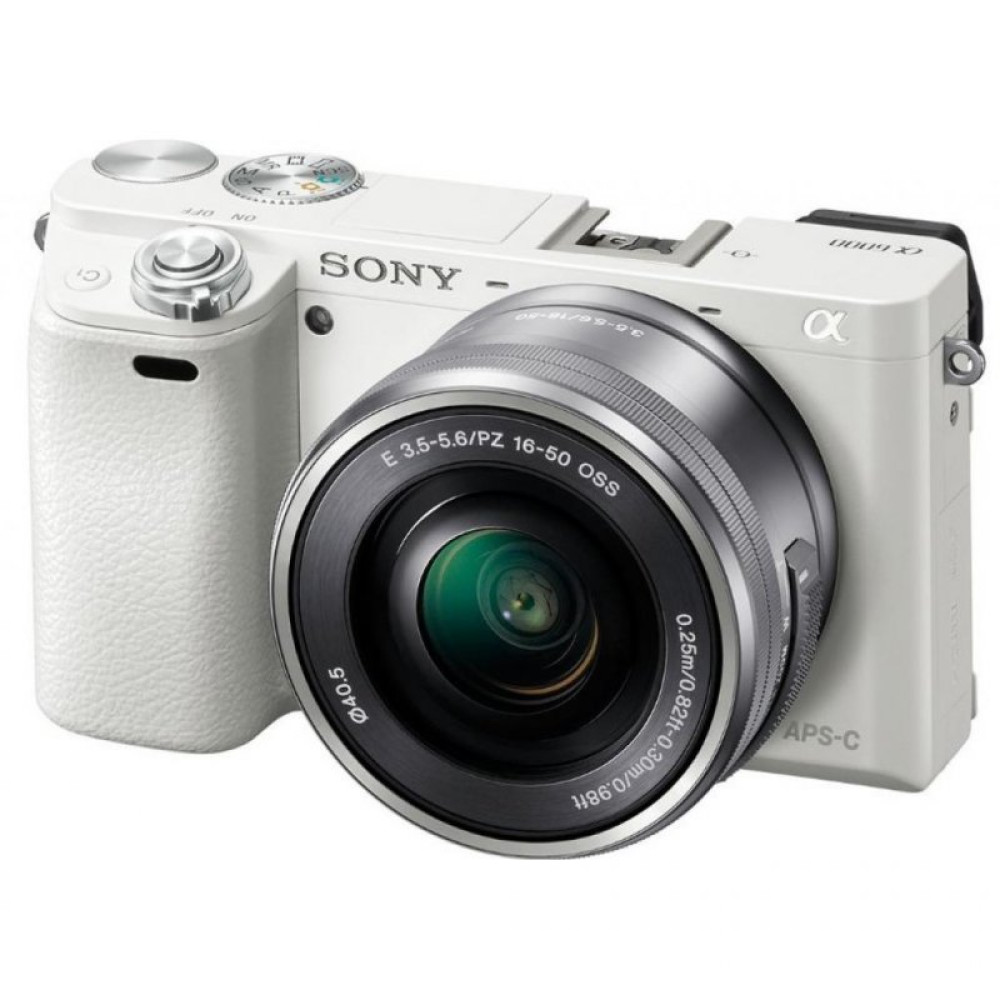 Цифровой фотоаппарат SONY Alpha 6000 kit 16-50mm White (ILCE6000LW.CEC)