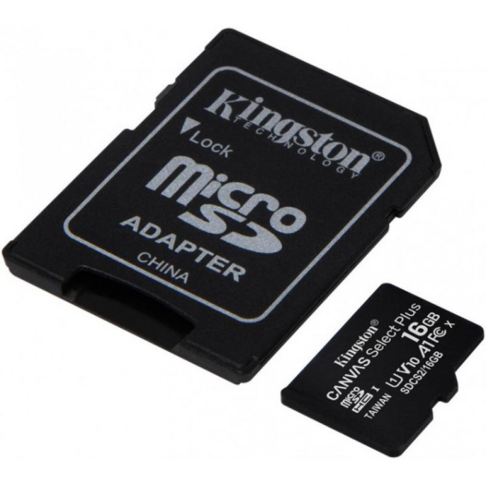 Карта памяти Kingston 2x16GB microSDHC Class 10 UHS-I Canvas Select Plus (SDCS2/16GB-2P1A)