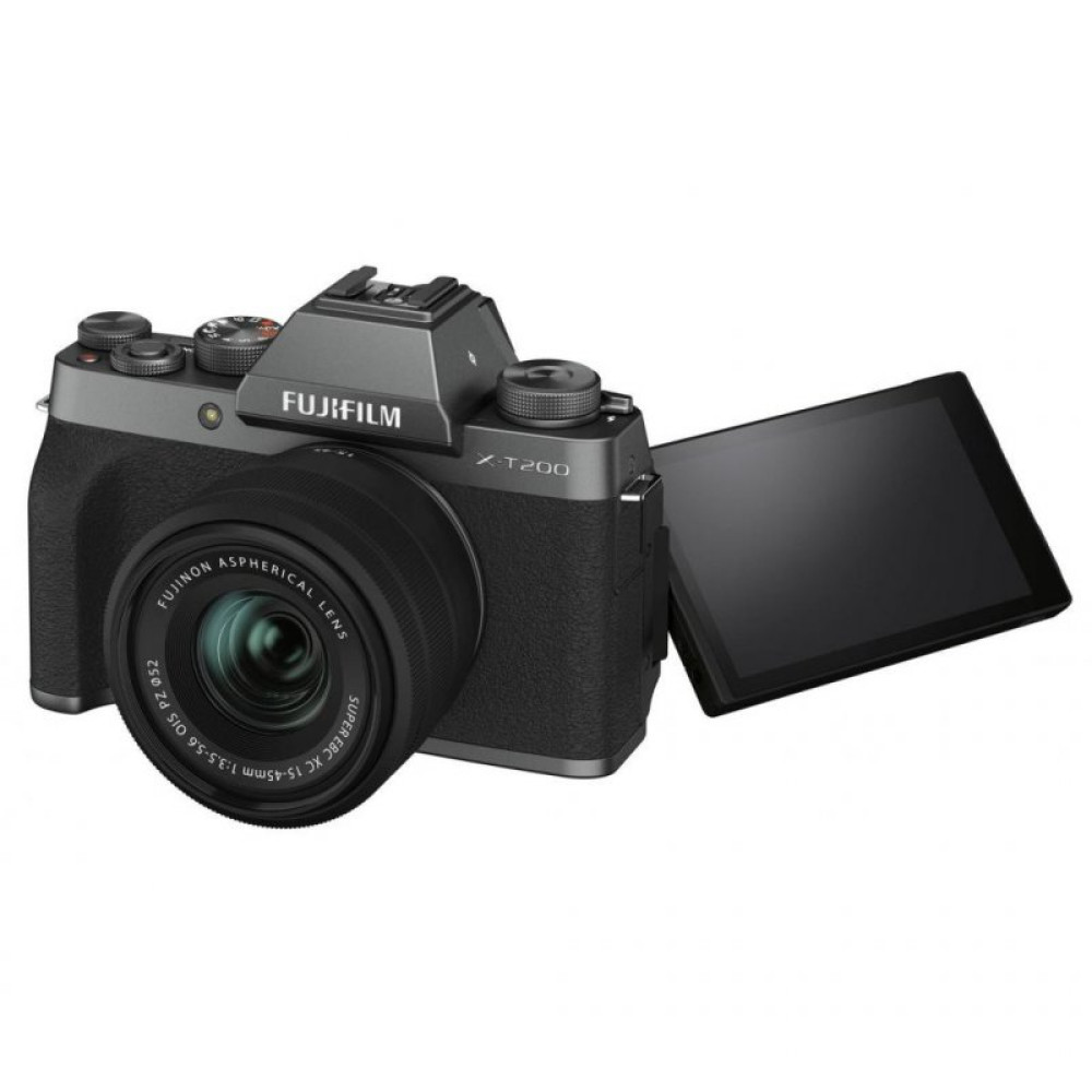 Цифровий фотоапарат Fujifilm X-T200 + XC 15-45mm F3.5-5.6 Kit Dark Silver (16645955)