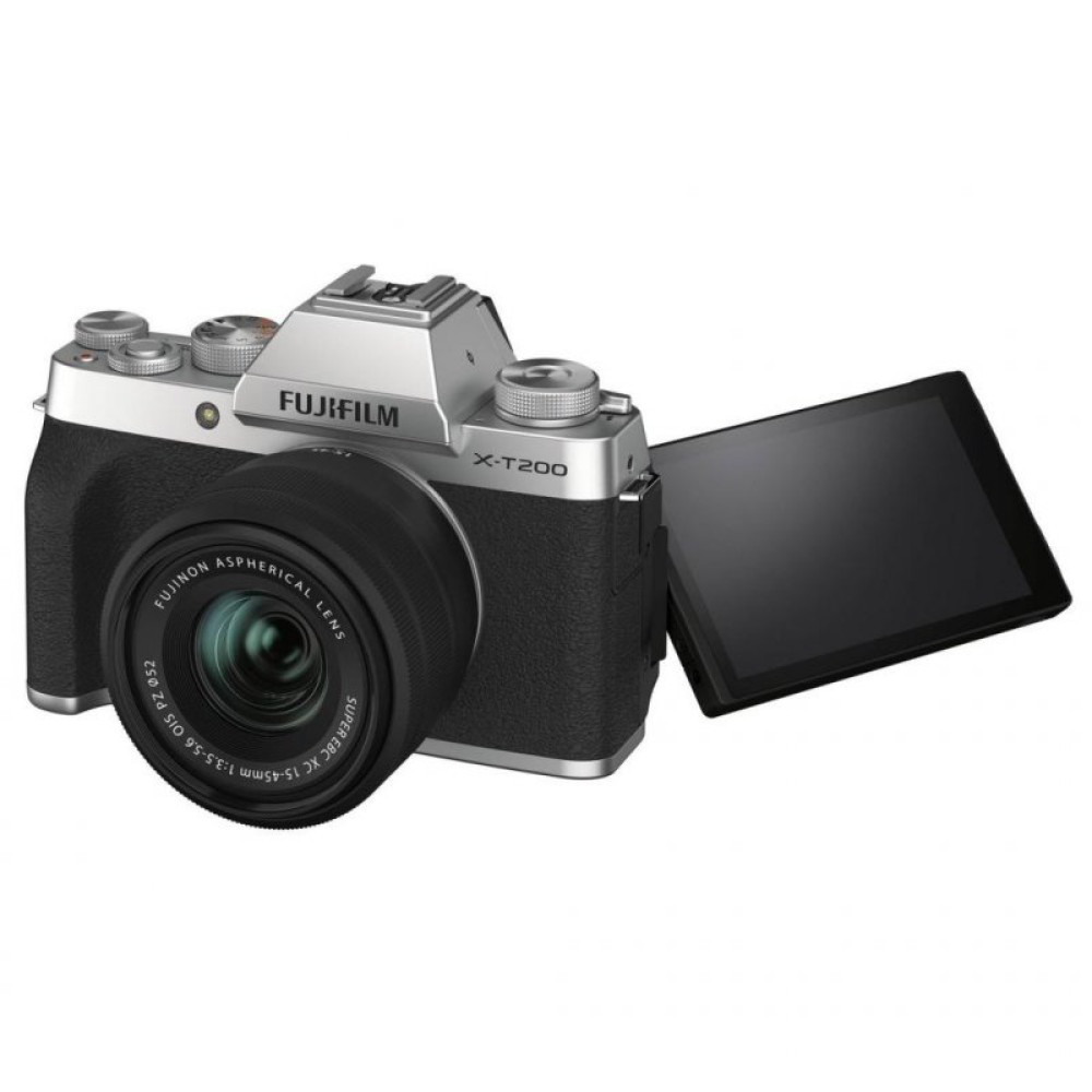 Цифровой фотоаппарат Fujifilm X-T200 + XC 15-45mm F3.5-5.6 Kit Silver (16647111)