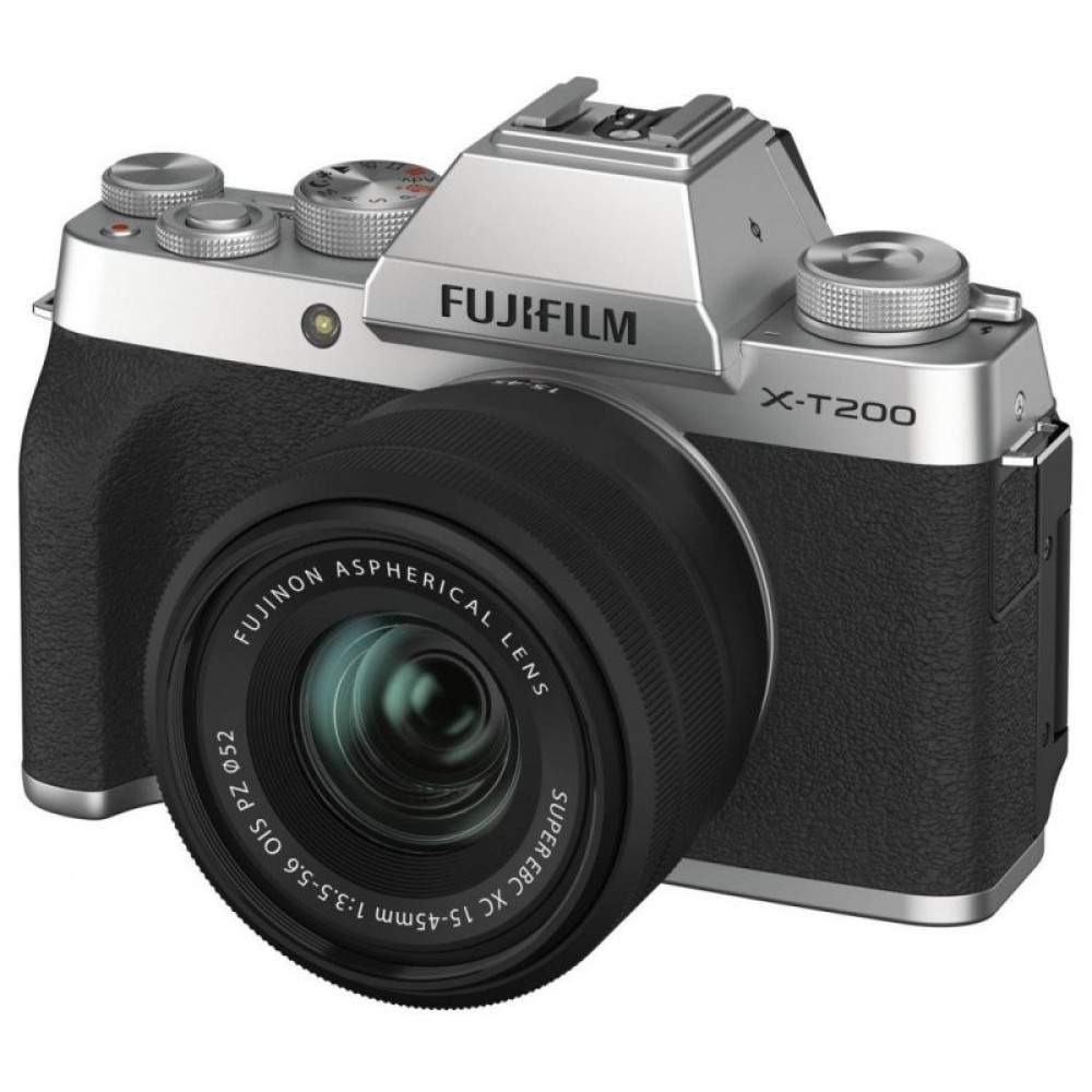 Цифровой фотоаппарат Fujifilm X-T200 + XC 15-45mm F3.5-5.6 Kit Silver (16647111)