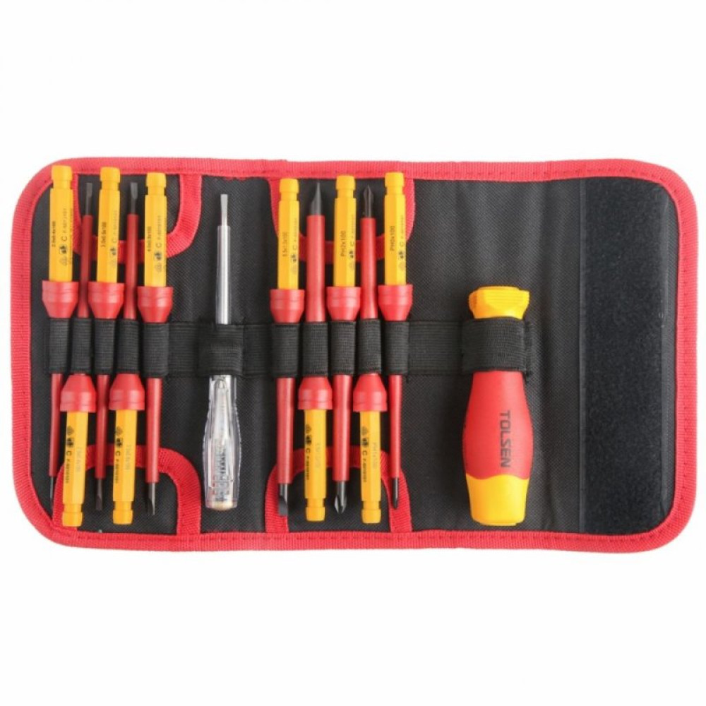 Набор инструментов Tolsen сменных диэлектрических VDE отверток 12 шт (V33212)