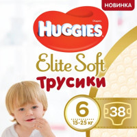 Подгузник Huggies Elite Soft Pants XXL 6 (15-25 кг) Giga 38 шт (5029053548371)