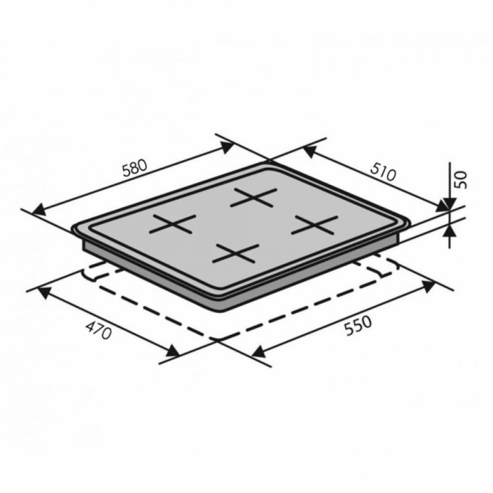 Варочная поверхность VENTOLUX HSF640-D2 CS (WH)