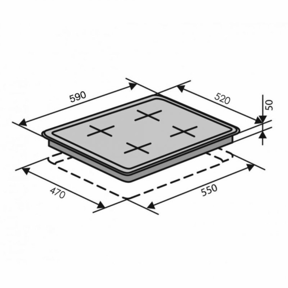 Варочна поверхня Ventolux HSF640-H2G CS (BK)