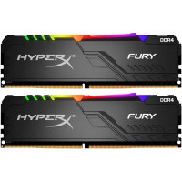 Модуль пам'яті для комп'ютера DDR4 64GB (2x32GB) 3600 MHz HyperX Fury RGB Black Kingston Fury (ex.HyperX) (HX436C18FB3AK2/64)