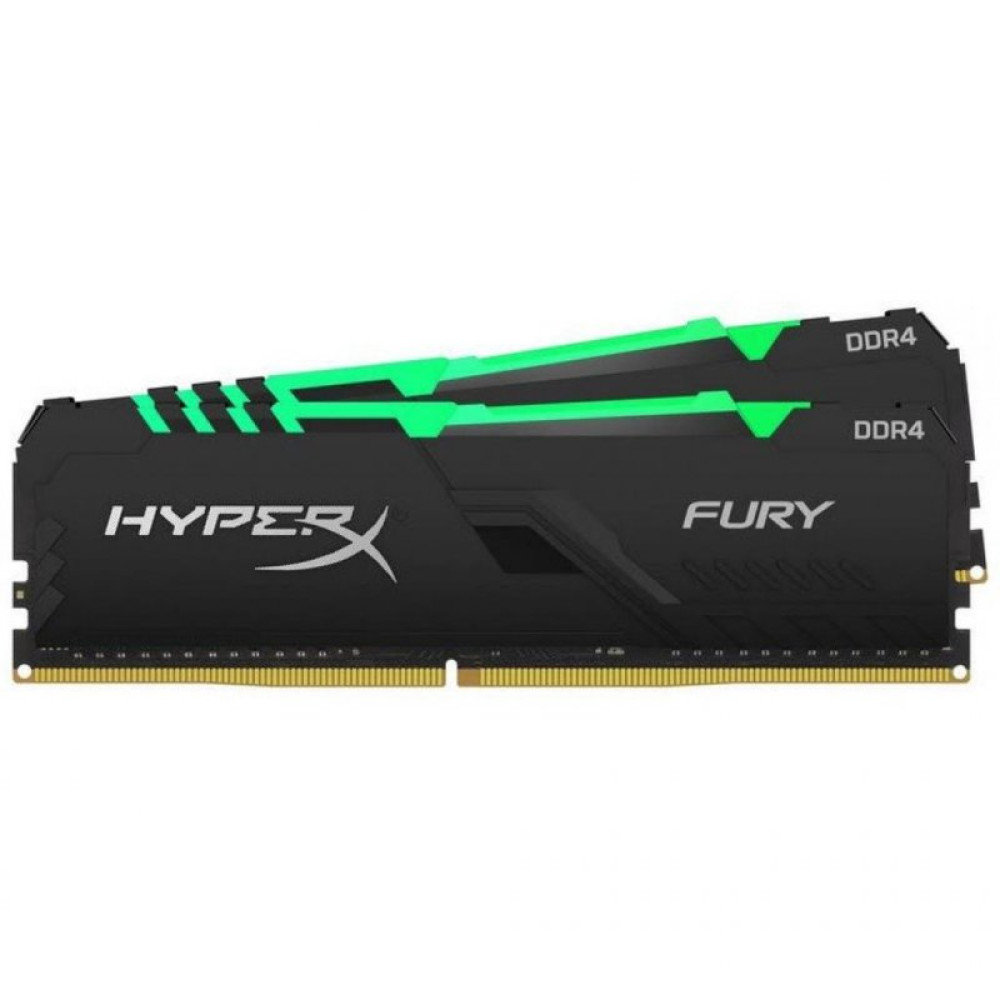 Модуль памяти для компьютера DDR4 64GB (2x32GB) 3600 MHz HyperX Fury RGB Black Kingston (HX436C18FB3AK2/64)