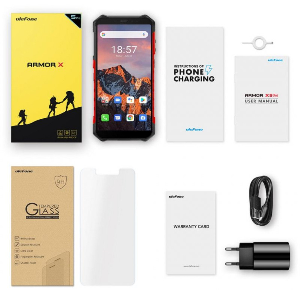 Мобільний телефон Ulefone Armor X5 Pro 4/64Gb Red (6937748733836)
