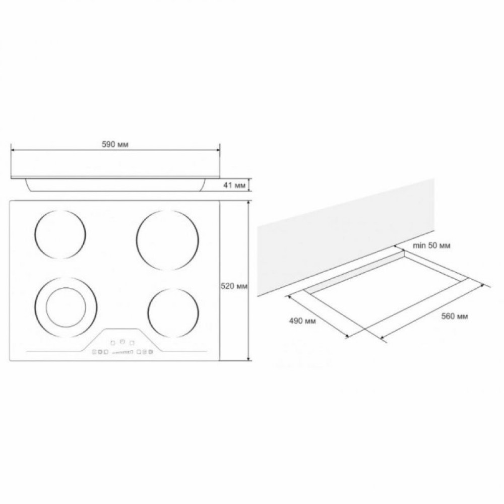 Варочная поверхность ELEYUS FLORA 60 BL V