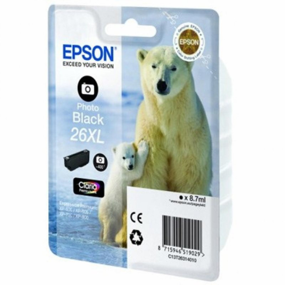 Картридж EPSON 26XL XP600/605/700 photo black (C13T26314010/C13T26314012)