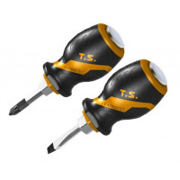 Набор отверток Tolsen коротких SL6,5*38мм+PH2*38мм (20181)