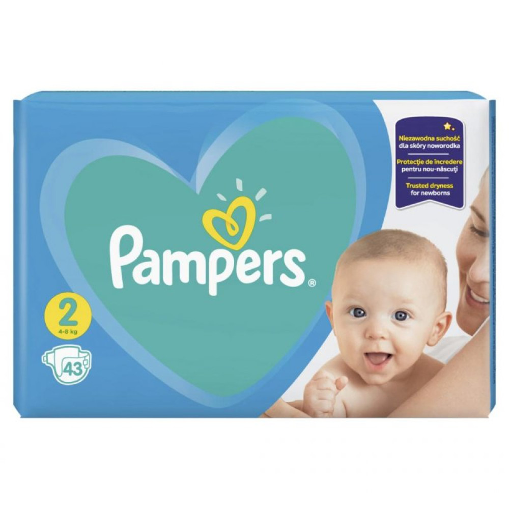 Подгузник Pampers New Baby Mini Размер 2 (4-8 кг), 43 шт. (8001090910127) Подгузник Pampers New Baby Mini Размер 2 (4-8 кг), 43 шт. (8001090910127)