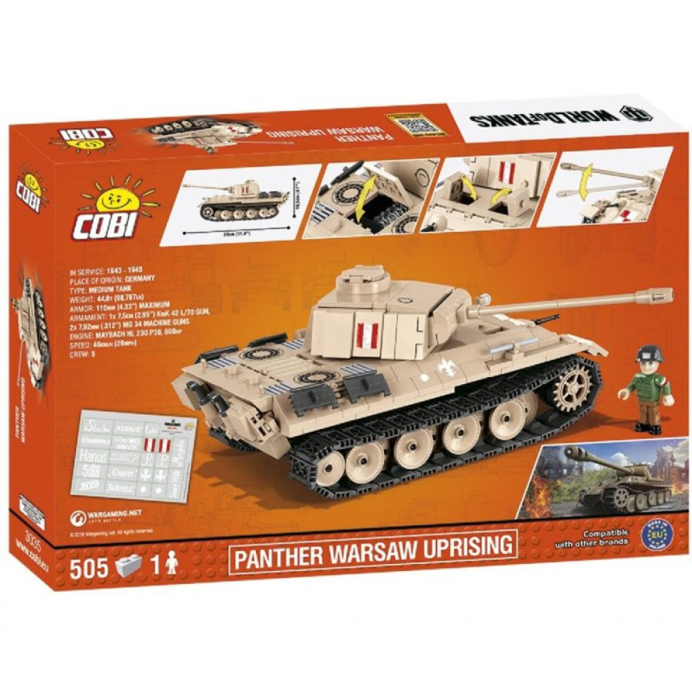 Конструктор Cobi World Of Tanks Пантера 510 деталей (COBI-3035)
