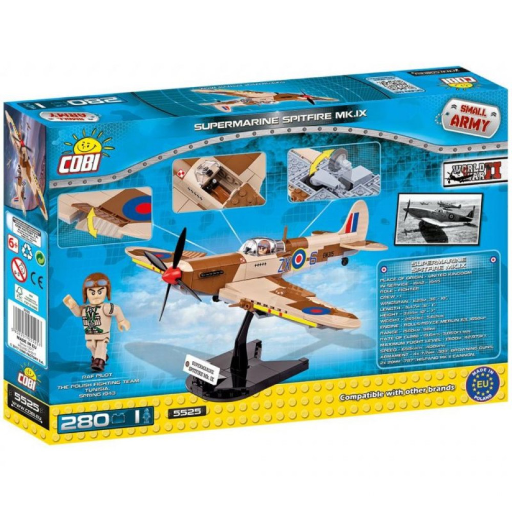 Конструктор Cobi Истребитель Супермарин Спитфайр 280 деталей (COBI-5525)