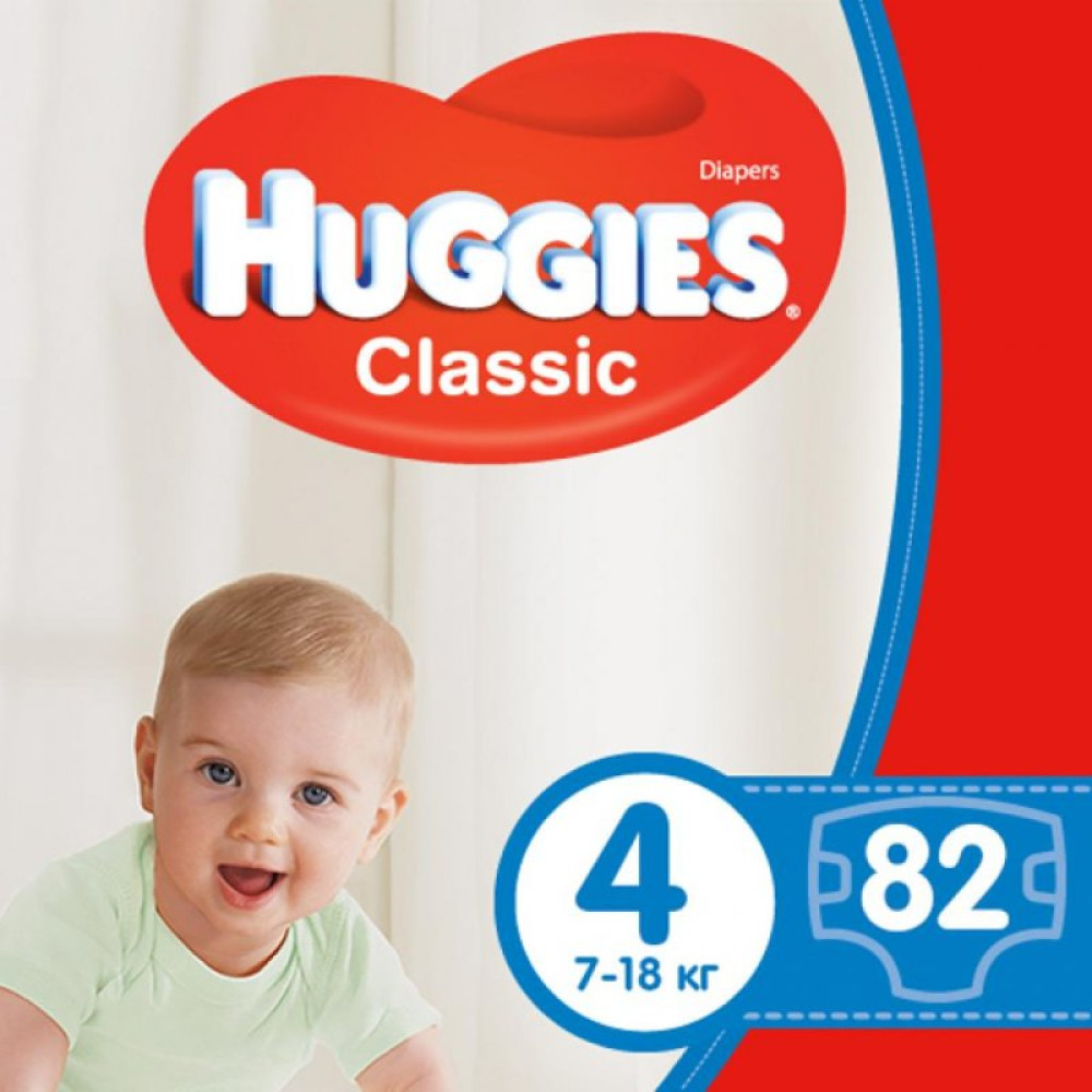 Підгузник Huggies Classic 4 Giga 82 шт (5029053547299) Підгузник Huggies Classic 4 Giga 82 шт (5029053547299)