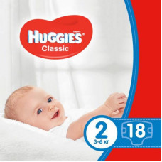 Подгузник Huggies Classic 2 Small 18 шт (5029053543055) Подгузник Huggies Classic 2 Small 18 шт (5029053543055)