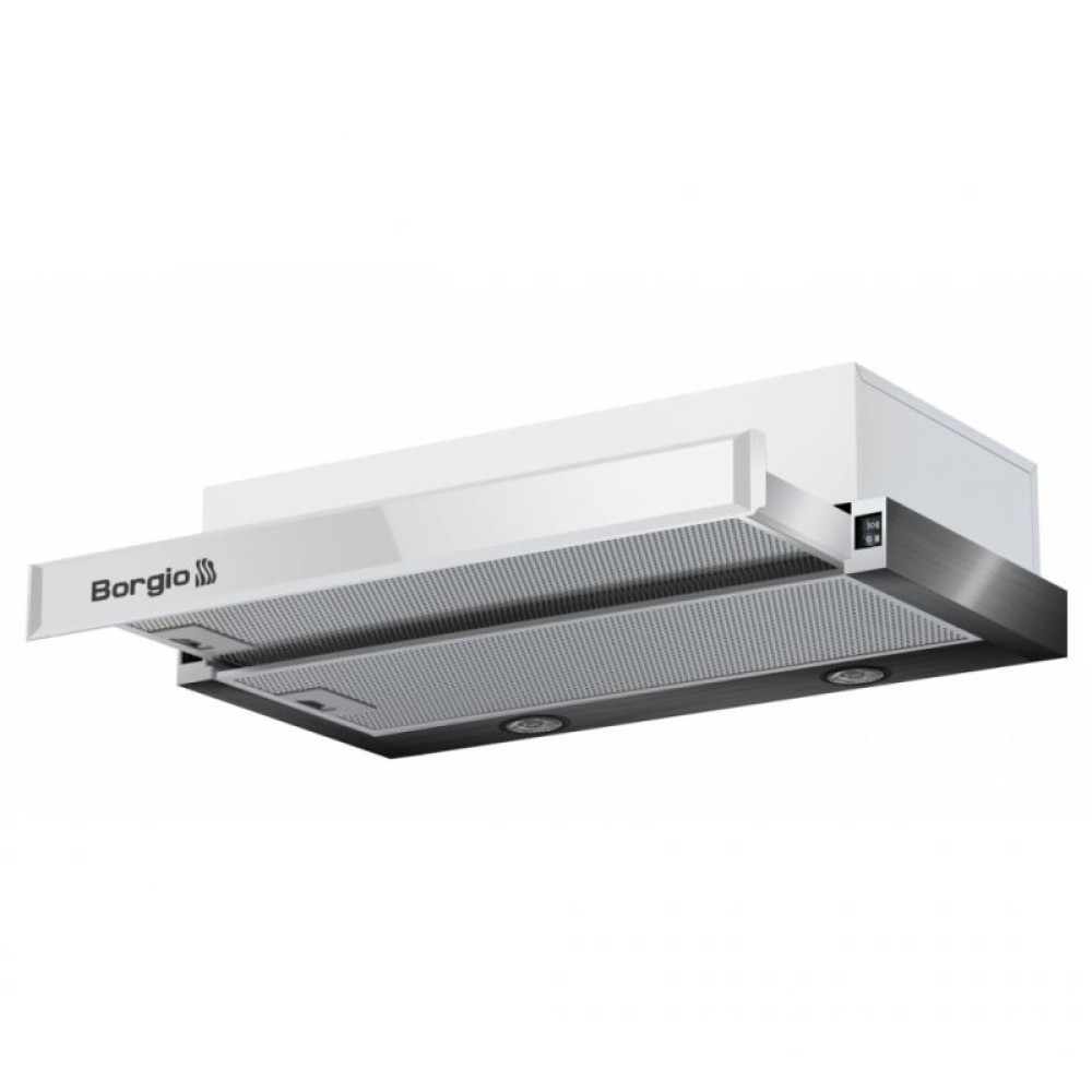 Вытяжка кухонная Borgio Borgio BLT(R) 60 full glass inox white (BLT(R) 60 full glass inox white)