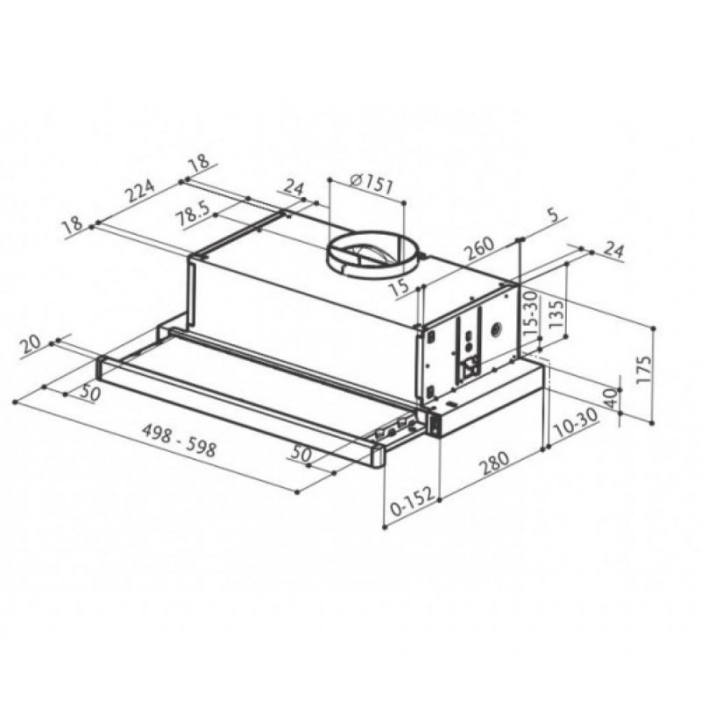 Вытяжка кухонная FABER FLEXA HIP AM/X A60 FB EXP