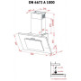 Вытяжка кухонная PERFELLI DN 6672 A 1000 W/I LED