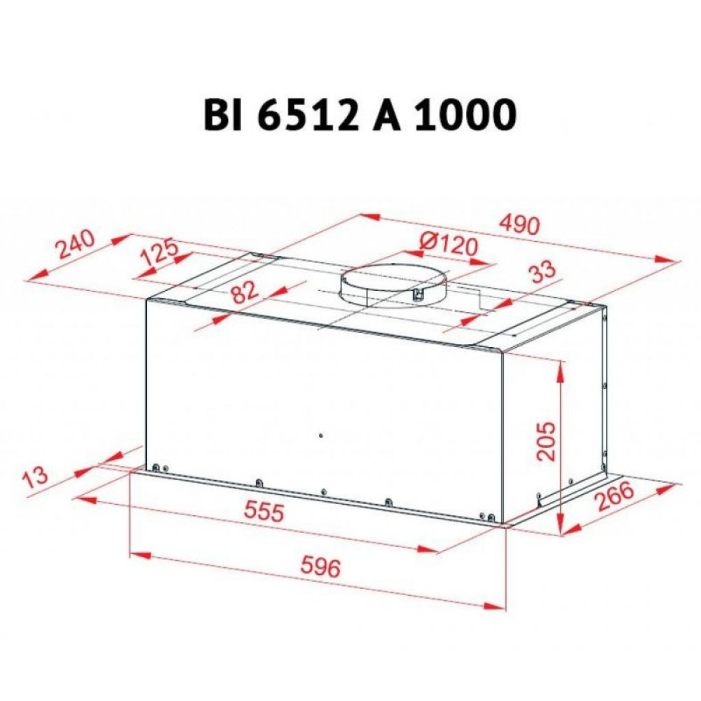 Витяжка кухонна Perfelli BI 6512 A 1000 IV LED