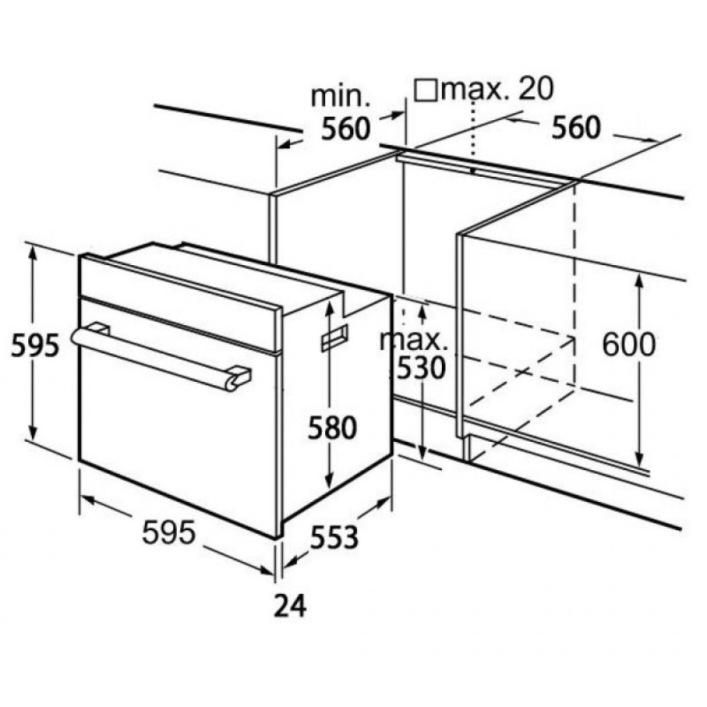Духова шафа Minola OE 6615 WH