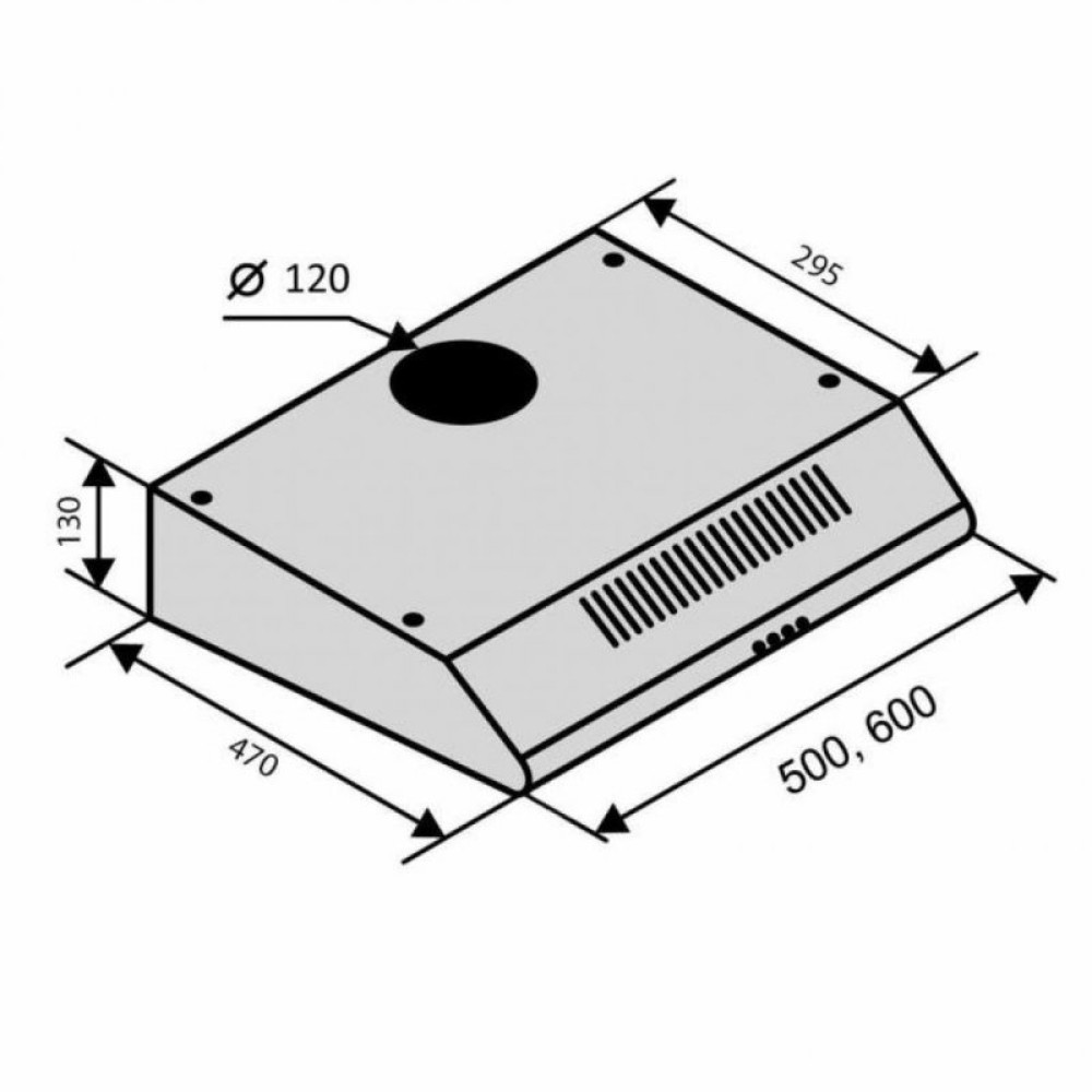 Витяжка кухонна Ventolux PARMA 60 BR (600)