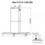 Витяжка кухонна Minola Slim T 6712 BL 1100 LED