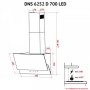 Витяжка кухонна Perfelli DNS 6252 D 700 IV LED