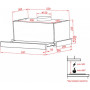 Витяжка кухонна Weilor PTS 6140 WH 750 LED Strip