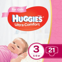 Подгузник Huggies Ultra Comfort 3 (5-9 кг) для дев. 21 шт (5029053543543)
