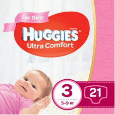 Подгузник Huggies Ultra Comfort 3 (5-9 кг) для дев. 21 шт (5029053543543) Подгузник Huggies Ultra Comfort 3 (5-9 кг) для дев. 21 шт (5029053543543)