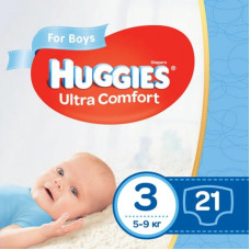 Подгузник Huggies Ultra Comfort 3 для мальчиков (5-9 кг) 21 шт (5029053543536) Подгузник Huggies Ultra Comfort 3 для мальчиков (5-9 кг) 21 шт (5029053543536)