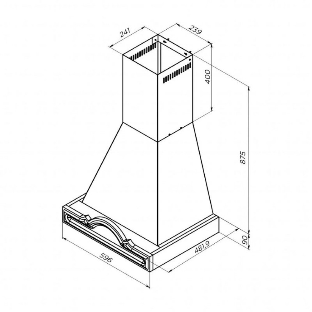 Витяжка кухонна Pyramida RD 60 (1000) IV