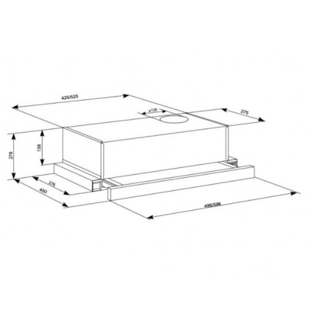 Витяжка кухонна Eleyus LOTUS 470 60 XS (LOTUS47060XS)